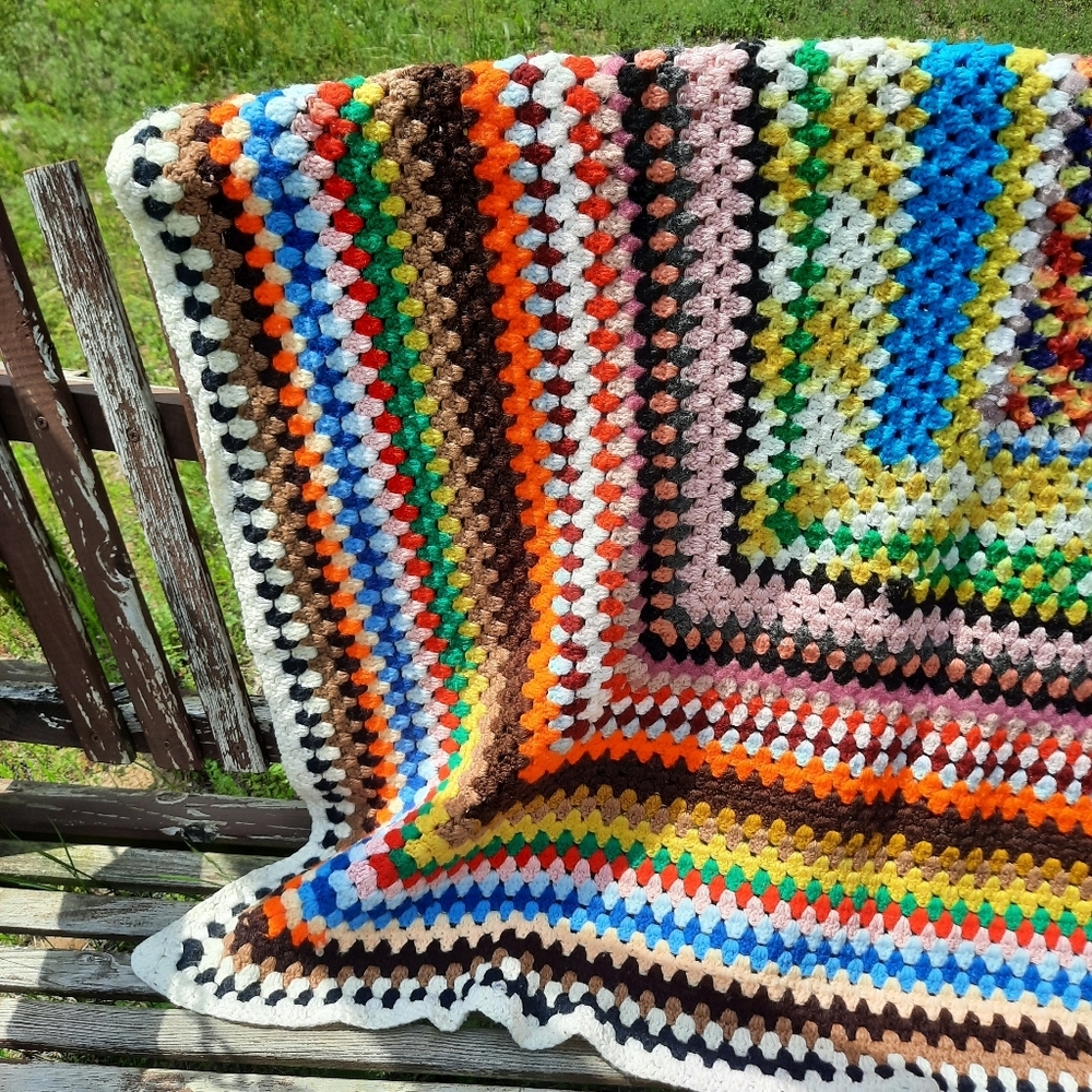 Colorful Crochet Blanket - Picture 2 of 7